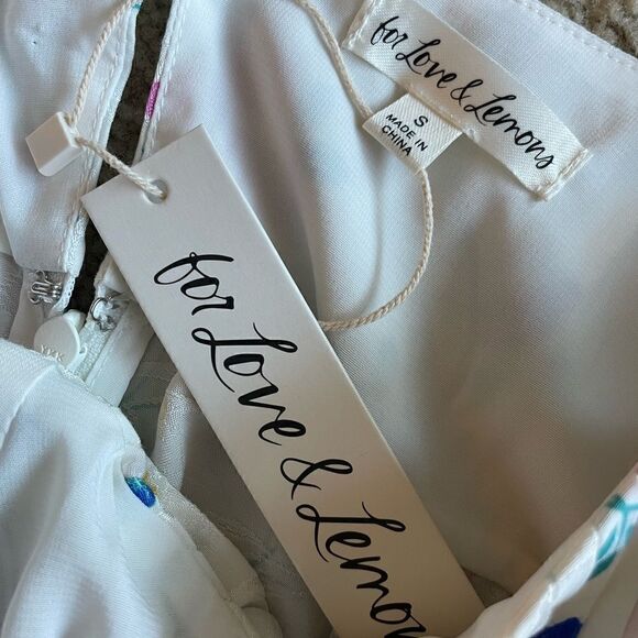 For Love & Lemons Lexy Maxi Dress White Floral Size S - Picture 7 of 14